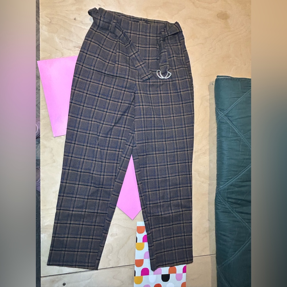 Forever 21 Blue and Tan Plaid Skirt